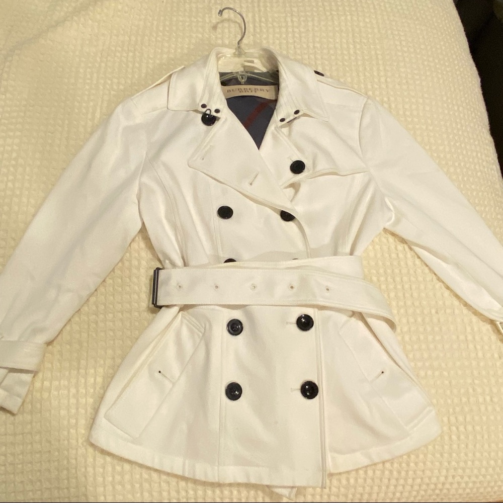 Burberry White Peacoat